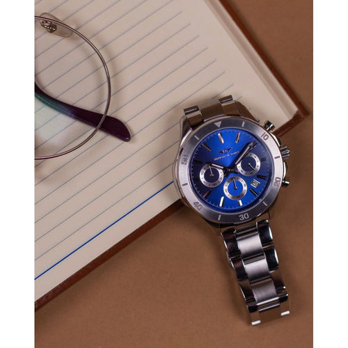 Load image into Gallery viewer, Chronograph One | Silver - Lapis Blue
