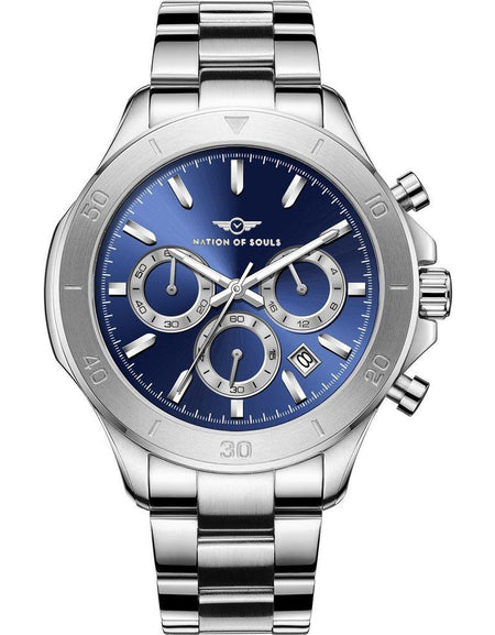 Chronograph One | Silver - Lapis Blue