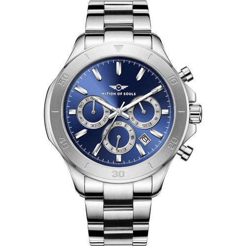 Load image into Gallery viewer, Chronograph One | Silver - Lapis Blue
