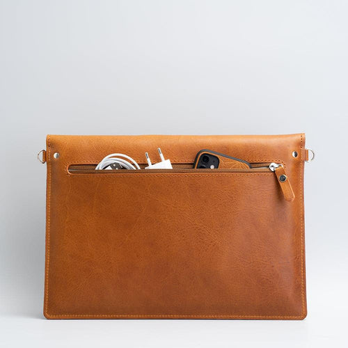 Load image into Gallery viewer, Leather Bag with adjustable strap for MacBook
