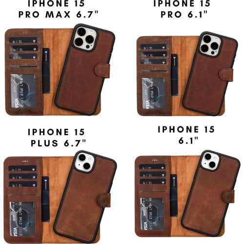 Load image into Gallery viewer, Casper Leather iPhone 15 Series Wallet Case-43
