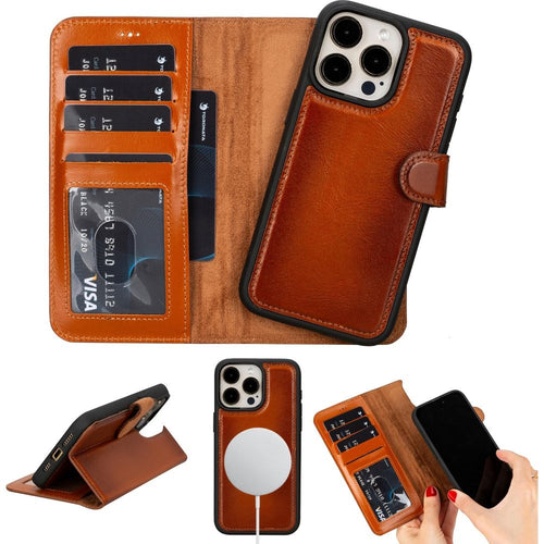 Load image into Gallery viewer, Casper Leather iPhone 15 Series Wallet Case-19
