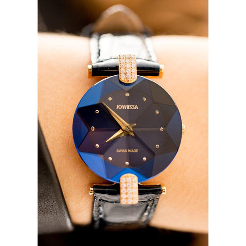 Load image into Gallery viewer, Facet Strass Swiss Ladies Watch J5.011.M - The Epitome of Elegance
