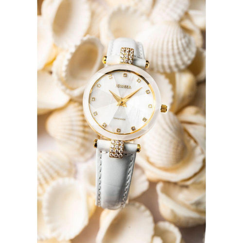 Load image into Gallery viewer, Facet Strass Swiss Ladies Watch J5.618.M - A Symphony of Elegance
