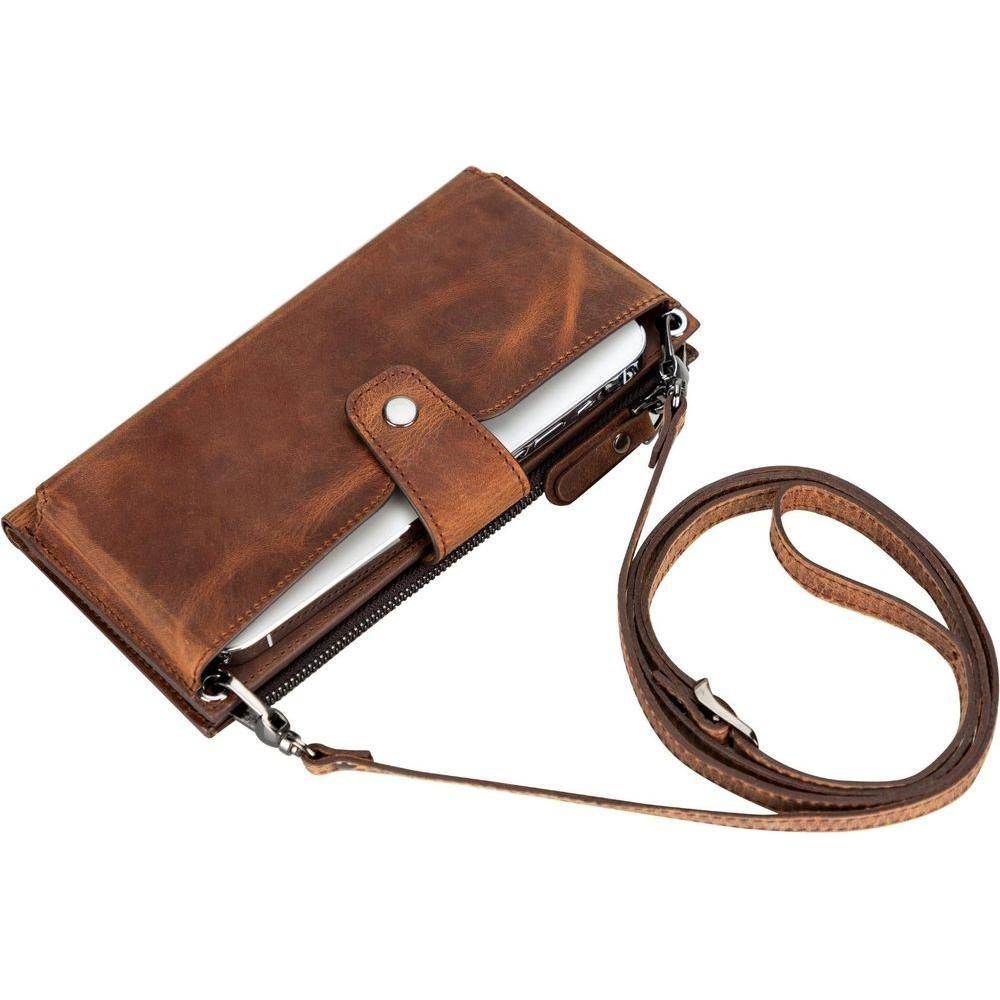 Kaycee Leather Women's Cell Phone Wallet with Strap-35