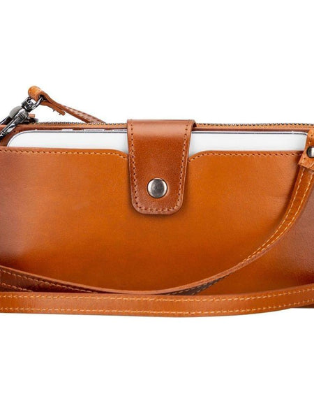 Kaycee Leather Women's Cell Phone Wallet with Strap-0