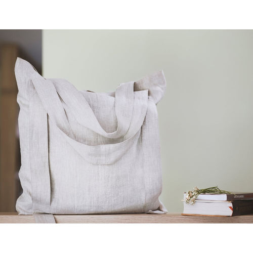 Load image into Gallery viewer, Lemon linen canvas bag
