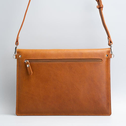 Load image into Gallery viewer, Leather Bag with adjustable strap for MacBook
