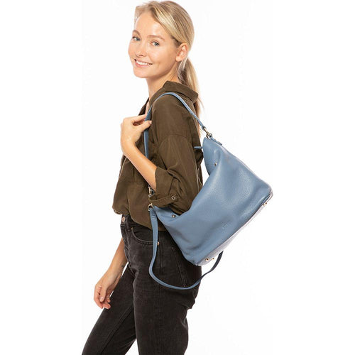 Load image into Gallery viewer, Lauren Faded Denim Leather Hobo Bag - A Touch of Elegance
