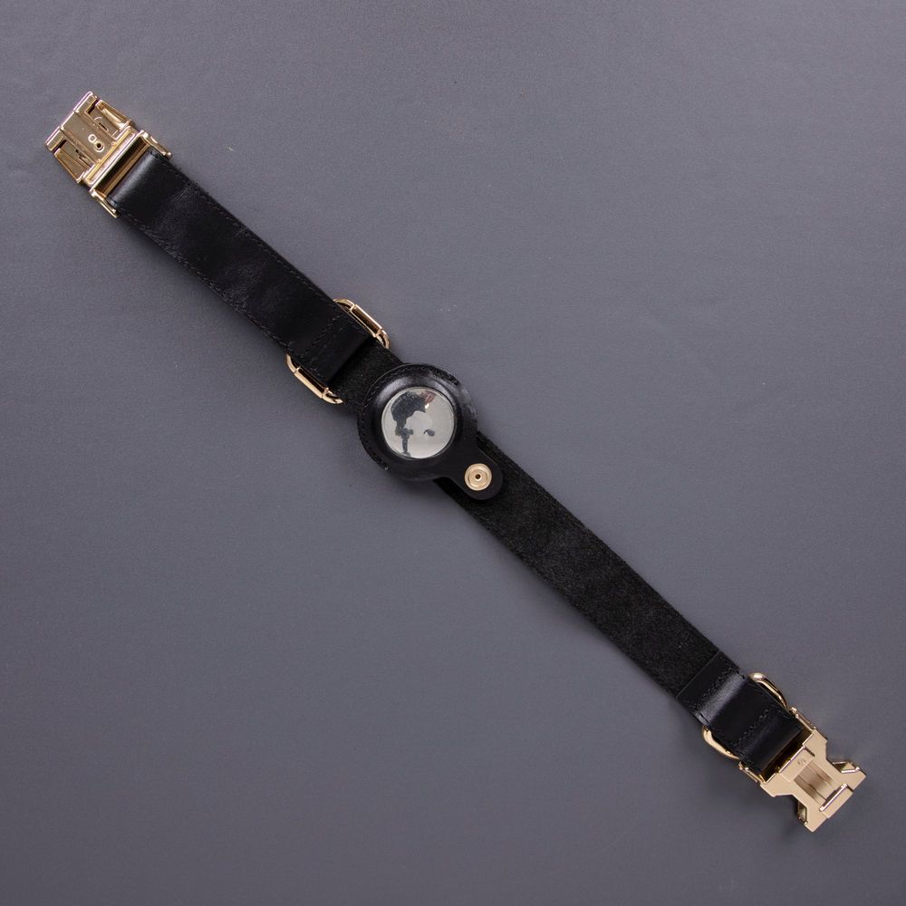 Charlotte Handcrafted Calfskin Leather Dog Collar - Compatible with AirTag-5