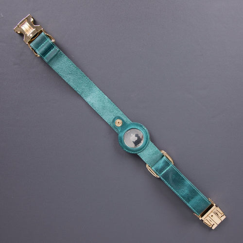 Load image into Gallery viewer, Charlotte Handcrafted Calfskin Leather Dog Collar - Compatible with AirTag-8
