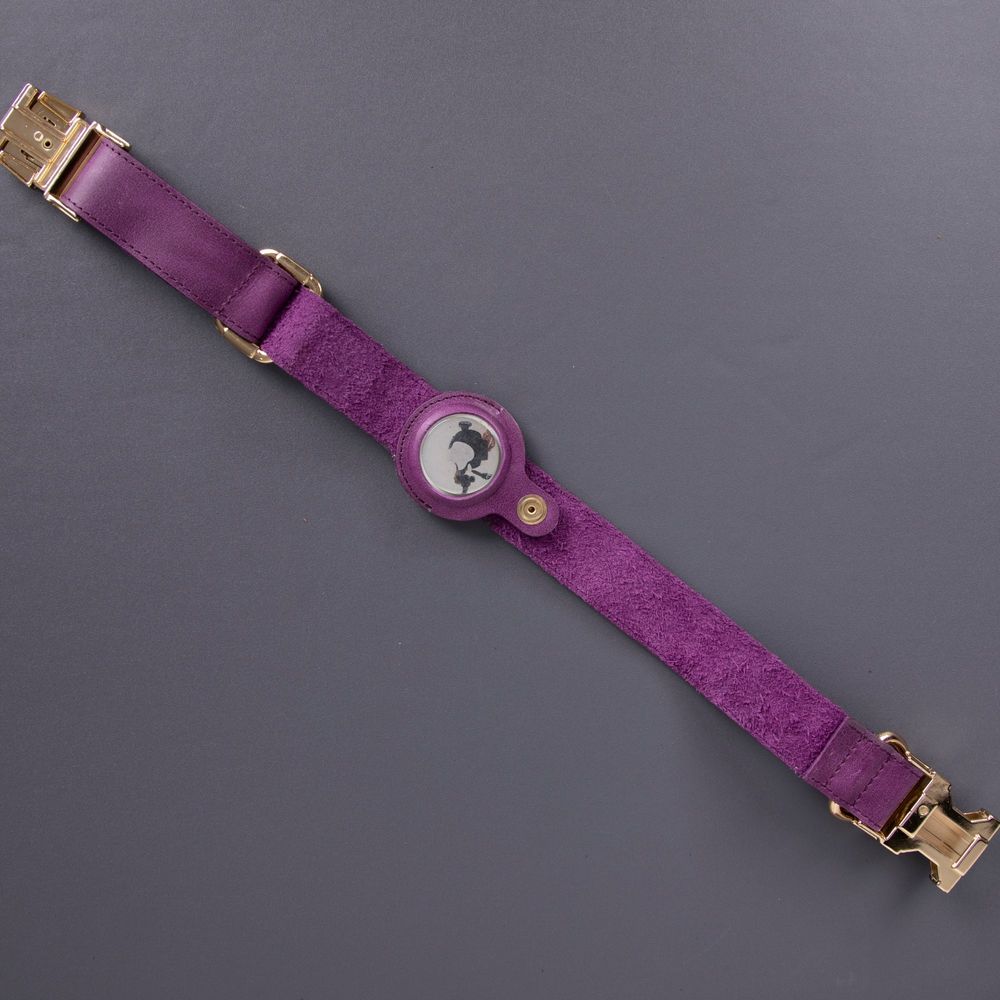 Charlotte Handcrafted Calfskin Leather Dog Collar - Compatible with AirTag-6