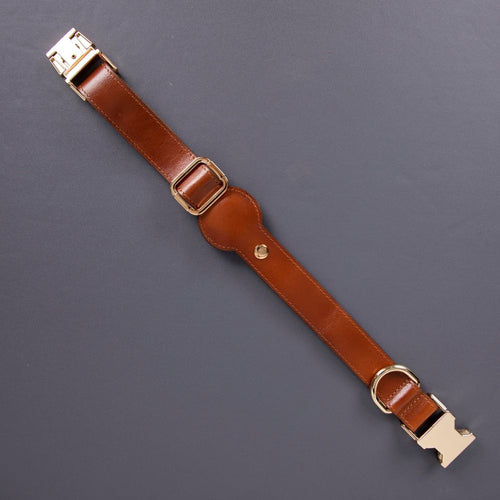 Load image into Gallery viewer, Charlotte Handcrafted Calfskin Leather Dog Collar - Compatible with AirTag-1
