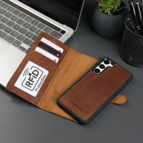 Load image into Gallery viewer, Leather Samsung Galaxy S25 Plus Wallet Case | Buffalo ( Pre-Sale )-3
