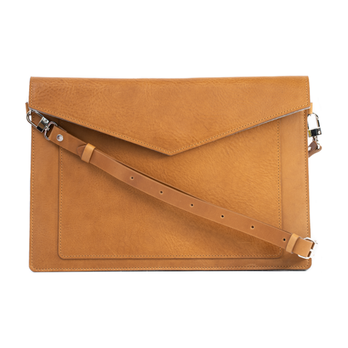 Load image into Gallery viewer, Geometric Goods MacBook Leather Sleeve with Zipper Pocket
