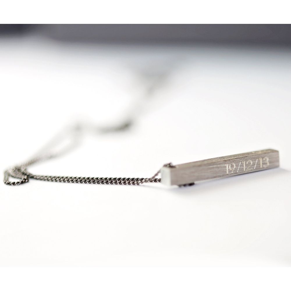 Personalised Brushed Men's Necklace
