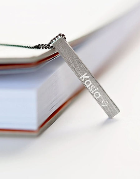Personalised Brushed Men's Necklace