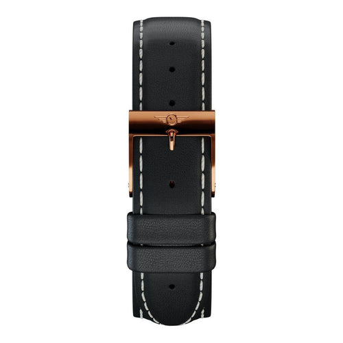 Load image into Gallery viewer, Black Leather - Rose Gold Gloss
