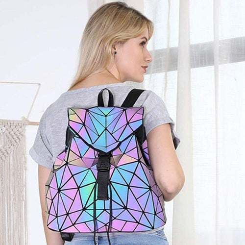 Load image into Gallery viewer, Lumination Holographic Backpack: A Luxe Companion for Every Adventure
