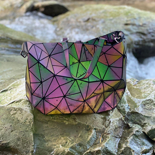 Load image into Gallery viewer, Lumination Holographic Handbag: A Stellar Fusion of Style and Safety
