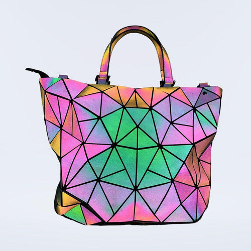 Load image into Gallery viewer, Lumination Holographic Handbag: A Stellar Fusion of Style and Safety
