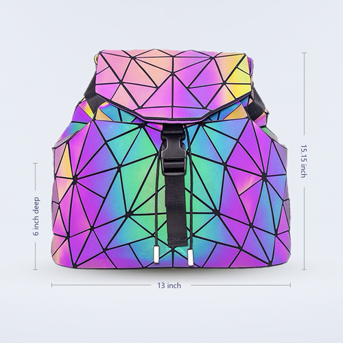 Load image into Gallery viewer, Lumination Holographic Backpack: A Luxe Companion for Every Adventure
