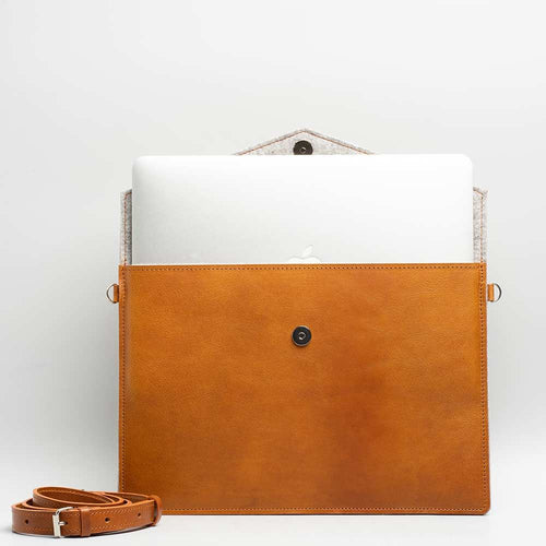 Load image into Gallery viewer, Exquisite Leather Bag for iPad with Adjustable Strap
