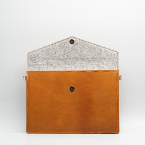 Load image into Gallery viewer, Leather Bag with adjustable strap for MacBook
