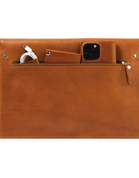 Geometric Goods MacBook Leather Sleeve with Zipper Pocket