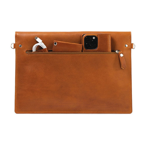 Load image into Gallery viewer, Geometric Goods MacBook Leather Sleeve with Zipper Pocket
