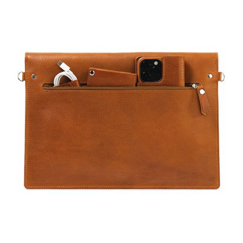 Load image into Gallery viewer, Geometric Goods MacBook Leather Sleeve with Zipper Pocket
