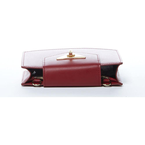 Load image into Gallery viewer, SUSU The Mary Small Crossbody Leather Wristlet in Burgundy
