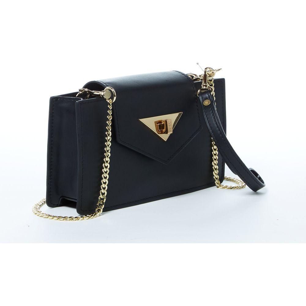 SUSU The Mary Black Small Crossbody Leather Wristlet