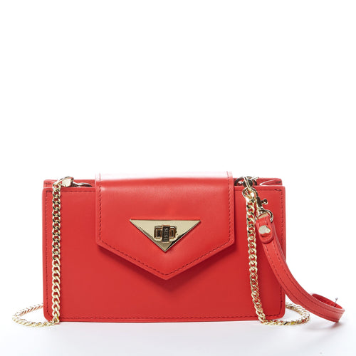 Load image into Gallery viewer, SUSU The Mary Red Purse Mini Crossbody Bag Leather Wristlet
