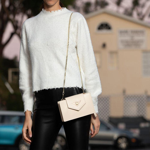 Load image into Gallery viewer, Mary Off White Mini Crossbody Bag Leather Wristlet - A Symphony of Style and Functionality
