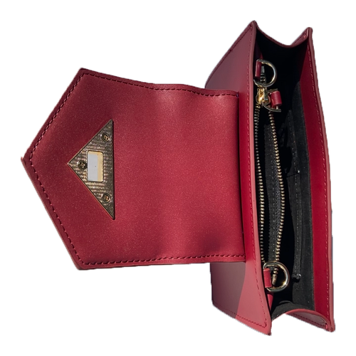 Load image into Gallery viewer, SUSU The Mary Small Crossbody Leather Wristlet in Burgundy
