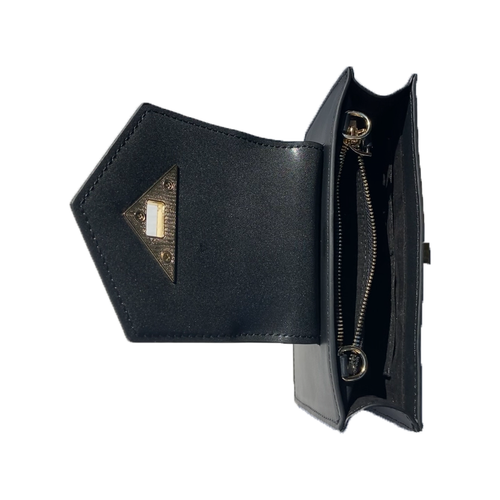 Load image into Gallery viewer, SUSU The Mary Black Small Crossbody Leather Wristlet
