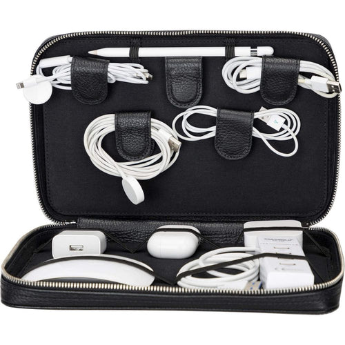 Load image into Gallery viewer, Medicine Handmade Leather Cable Travel Organizer-5
