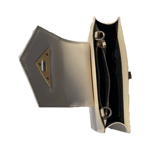 Load image into Gallery viewer, Mary Off White Mini Crossbody Bag Leather Wristlet - A Symphony of Style and Functionality
