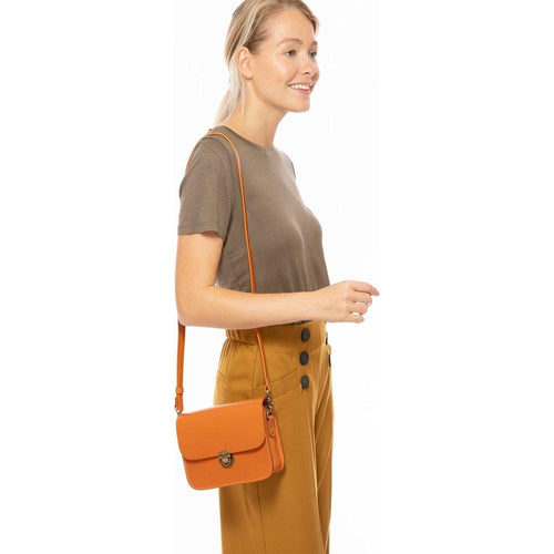 Load image into Gallery viewer, Nanah Light Brown Leather Crossbody Bag - Timeless Elegance
