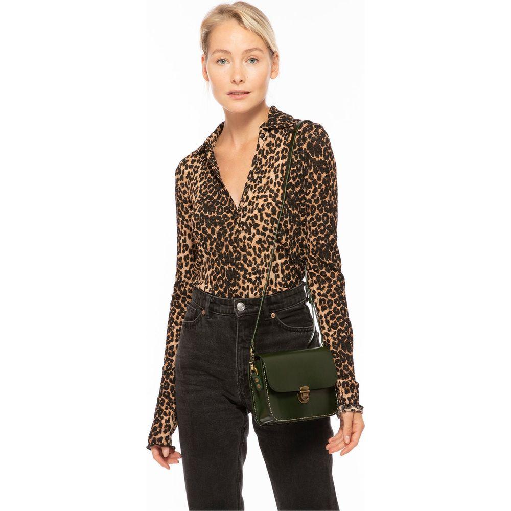 Nanah Dark Green Leather Crossbody Bag: The Epitome of Elegance