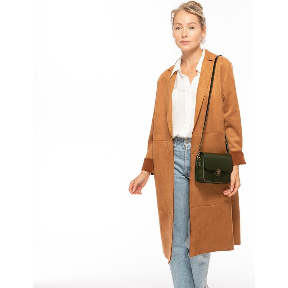 Nanah Dark Green Leather Crossbody Bag: The Epitome of Elegance