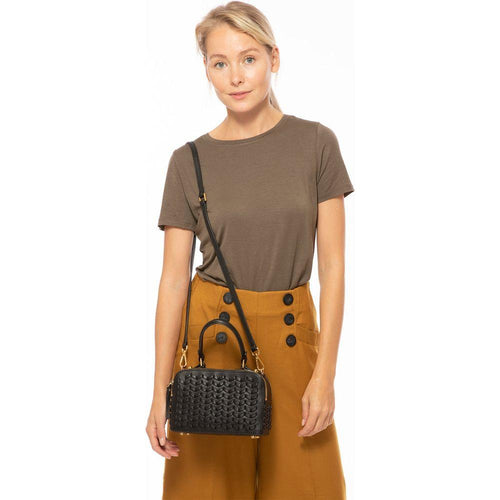 Load image into Gallery viewer, SUSU The Kayla Woven Leather Bag Black - Elegance Redefined
