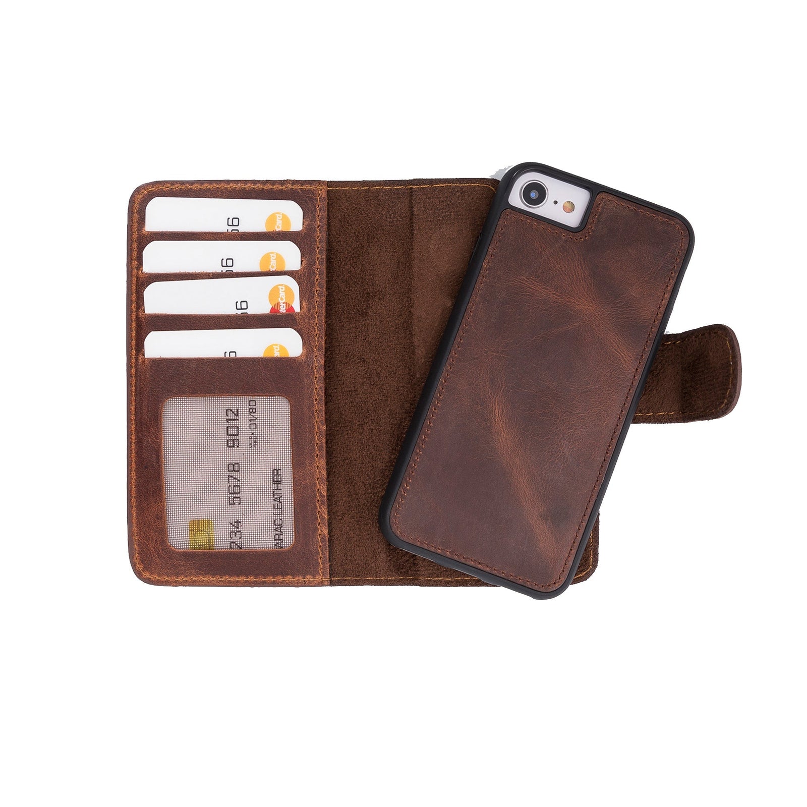 Magic iPhone 16E Detachable Leather Wallet Case-0