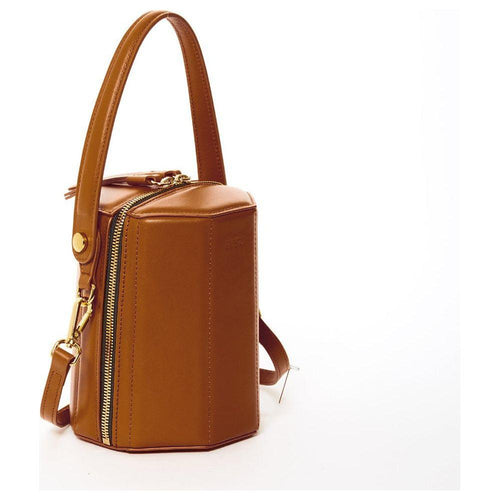 Load image into Gallery viewer, SUSU The Harper Amber Brown Leather Bucket Bag

