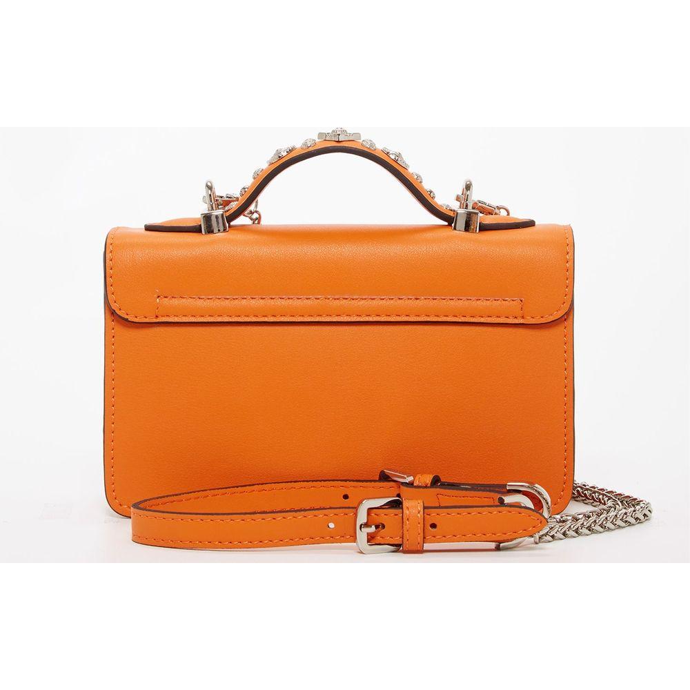 SUSU The Hollywood Studded Leather Crossbody Bag Orange