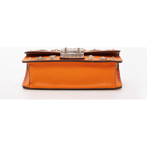 Load image into Gallery viewer, SUSU The Hollywood Studded Leather Crossbody Bag Orange
