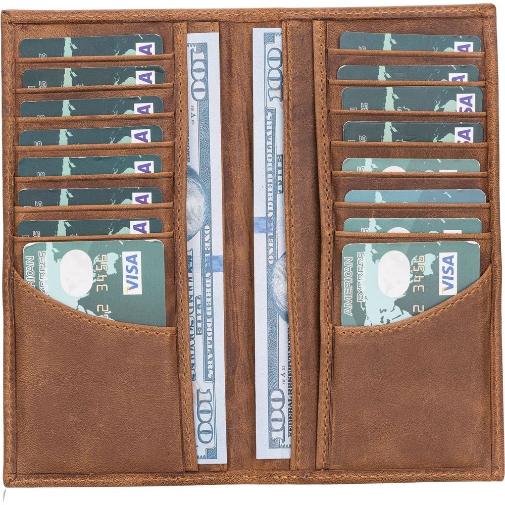 Ouray Handmade Full-Grain Leather Long Wallet for Men and Women-11