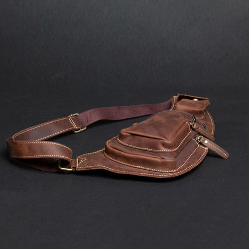 Load image into Gallery viewer, Perfect Leather Chest Pack Men's Leather Sling Bag Chest Bag
