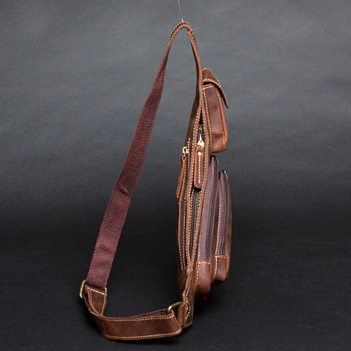 Load image into Gallery viewer, Perfect Leather Chest Pack Men's Leather Sling Bag Chest Bag
